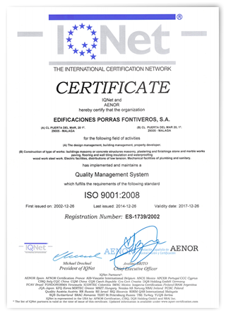 Certificate ISO 9001:2008